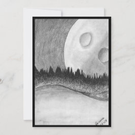 Convite Plano, Tamanho: 5" x 7", Papel: Matriz, En