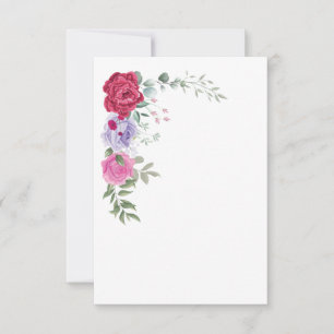 Convite Plano, Tamanho: 5" x 7", Papel: Matriz, En