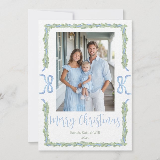 Convite Plano, Tamanho: 5" x 7", Papel: Matriz, En (Frente)