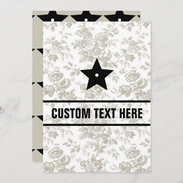 Convite Plano, Tamanho: 5" x 7", Papel: Matriz, En (Frente/Verso)