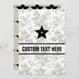 Convite Plano, Tamanho: 5" x 7", Papel: Matriz, En