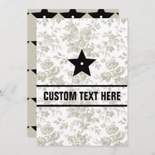 Convite Plano, Tamanho: 5" x 7", Papel: Matriz, En