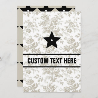 Convite Plano, Tamanho: 5" x 7", Papel: Matriz, En