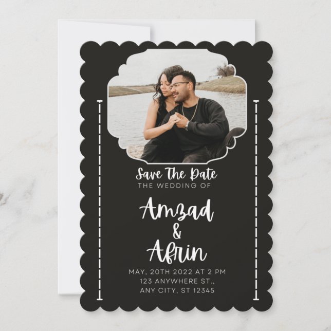 Convite Plano, Tamanho: 5" x 7", Papel: Matte, Env (Frente)