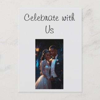 Convite Plano, Tamanho: Casal de casamento de 5" x