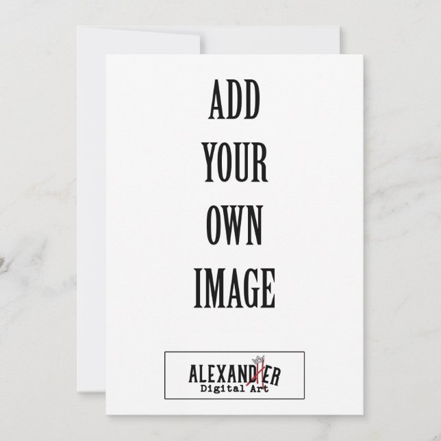 Convite plano vertical 5 x 7" A7 (Frente)