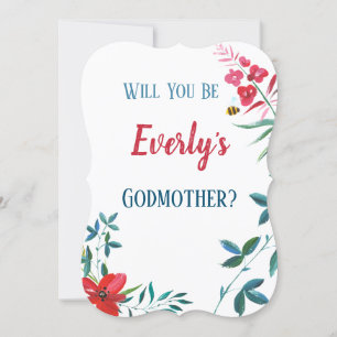 Convite Plantas Azuis e Vermelhas