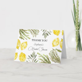 Convite Plantas Botânicas Limões Chá de panela de Aquarela