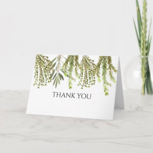 Convite Plantas Botânicas Rosemary Watercolor Obrigado