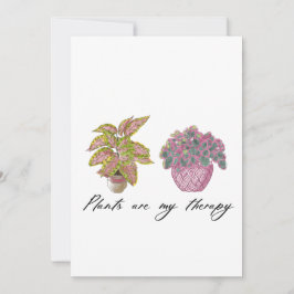 Convite Plantas De Aquarelas São Minha Terapia