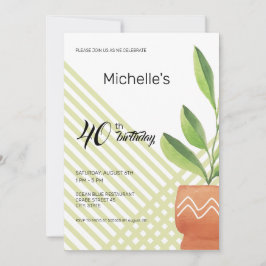 Convite Plantas Domésticas Em Potes Cerâmicos