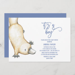 Convite Platypus de animais australianos É um Chá de frald