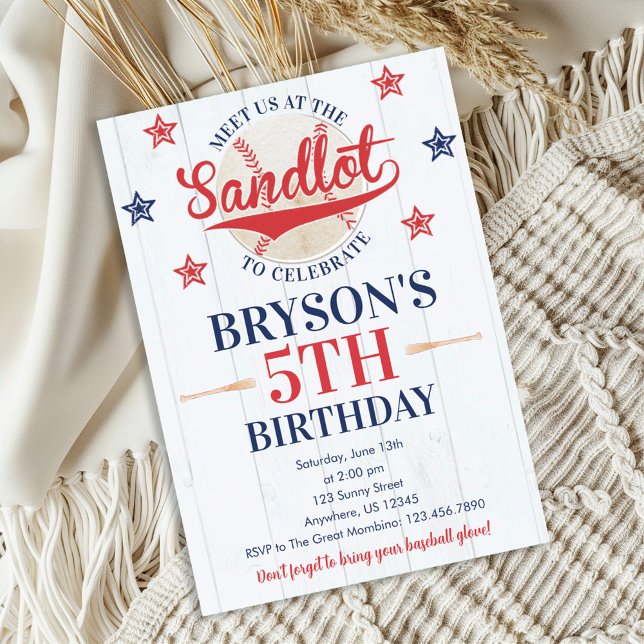 Convite Play Ball Baseball Birthday Invitation | Boy Party (Criador carregado)