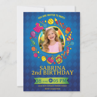 Convite Playful Kids Birthday Invitation – Doodle Party