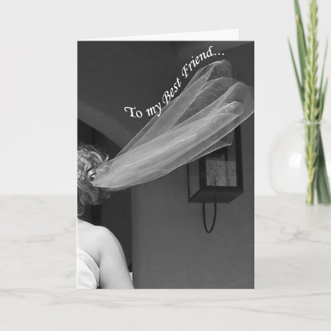 Convite Please be my Matron of Honor Best Friend Card (Frente)