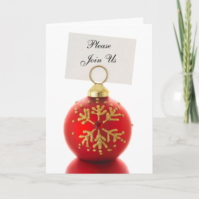 Convite Please Join Us holiday invitation cards (Frente)