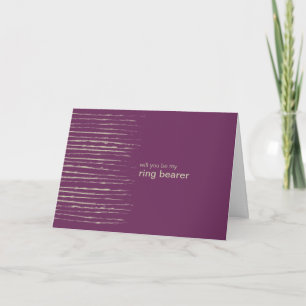 Convite Plum Be My Ring Bearer Invitation Card