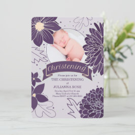 Convite Plum Botanicals para Meninas com Fotografia Christ