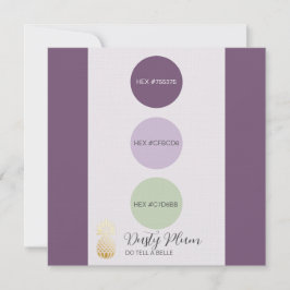 Convite Plum Dusty Muted Color Palette Card