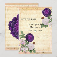 Plum Floral Vintage Sheet Music Salvar Data