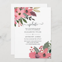 Plum Pink e Dourada Atualização de Casamento Flora