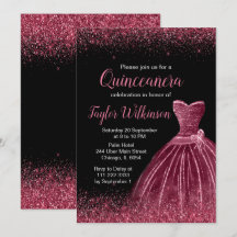 Plum Purple Dress Faux Glitter Quinceanera