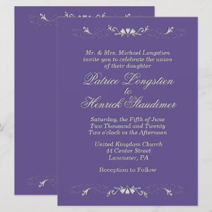 Convite Plum Wedding