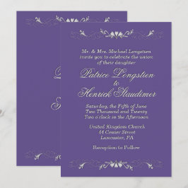 Convite Plum Wedding