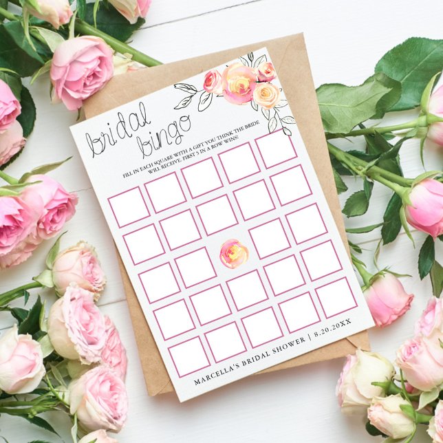 Convite Plum Wine Bridal Bingo (Criador carregado)
