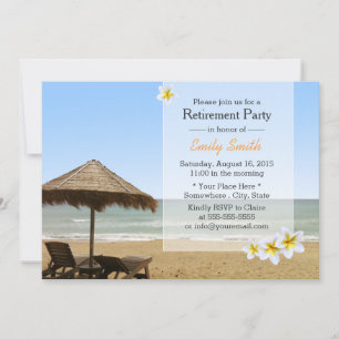 Convite Plumeria Beach Vocation Retirement Party