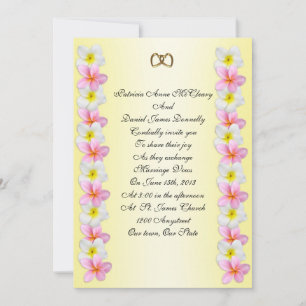 Convite Plumeria Frangipani Para Casamento