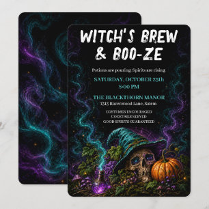 Convite Poção de Bruxa & Coquetel Gótico de Halloween