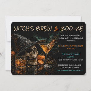 Convite Poção de Bruxa & Coquetel Gótico de Halloween