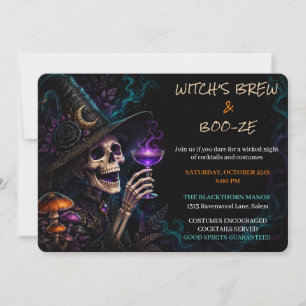 Convite Poção de Bruxa & Coquetel Gótico de Halloween