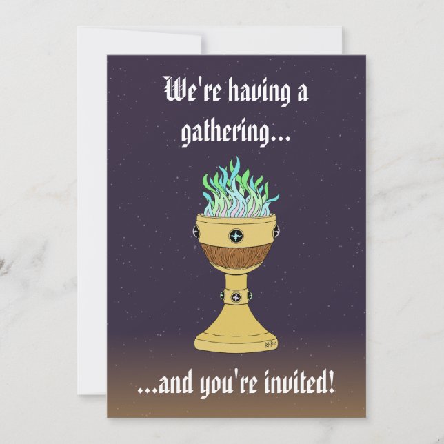 Convite Poção mágica em Mazer e Chalice Combo (Frente)