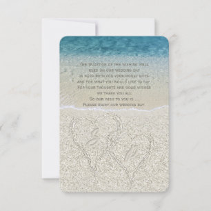 Convite Poço de Desejos de Casamento na Praia Glitter Sand
