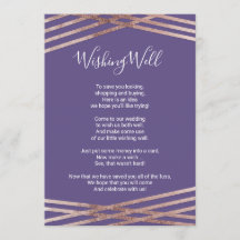 Poço de Desejos Violeta com Listras em Dourado Ros