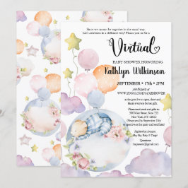 Convite Podemos Ampliar O Chá de fraldas Virtual Do Garoto