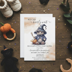 Convite Podemos Ampliar O Ursinho De Halloween Do Chá de f