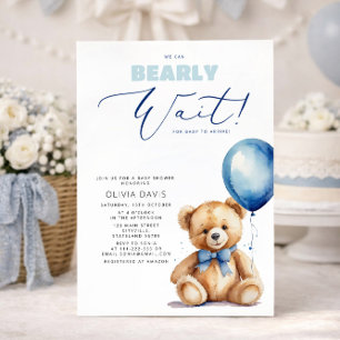 Convite Podemos Bater No Chá de fraldas Do Bear Balon
