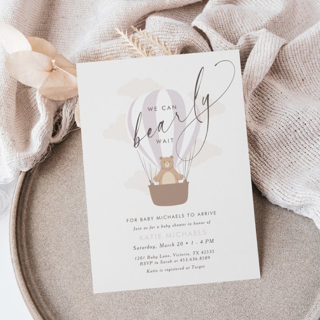 Convite Podemos Esperar. | Balão de Ar Puro para Bebê (Criador carregado)