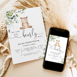 Convite Podemos esperar chá de fraldas