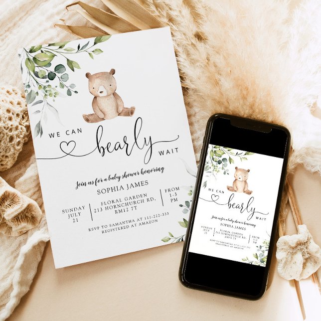 Convite Podemos esperar chá de fraldas (Criador carregado)