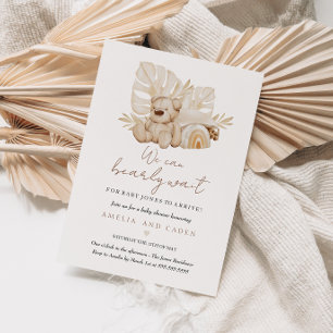 Convite Podemos Esperar Chá de fraldas Boho