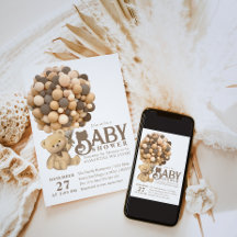 Podemos Esperar Chá de fraldas Moderno do Urso