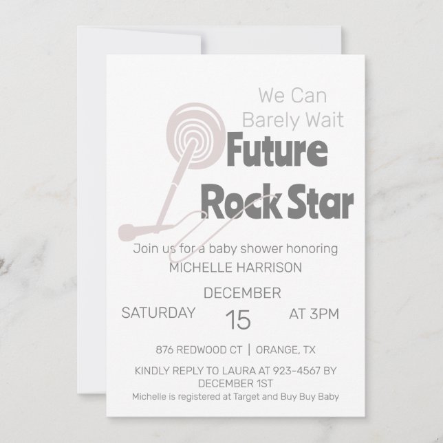 Convite Podemos Esperar Chá de fraldas Neutro De Gênero In (Frente)