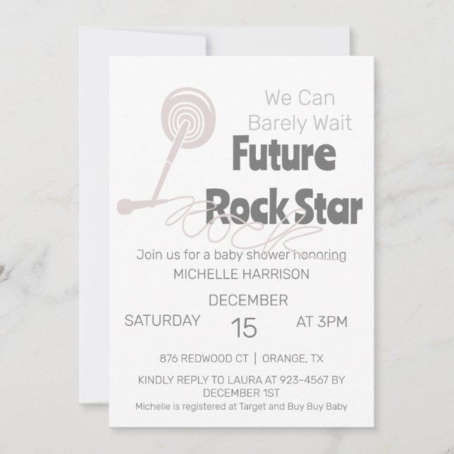 Convite Podemos Esperar Chá de fraldas Neutro De Gênero In (Frente)