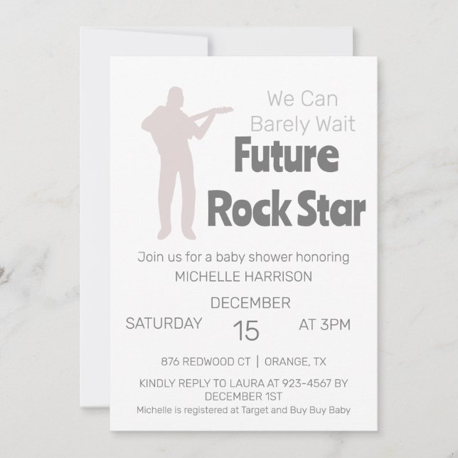 Convite Podemos Esperar Chá de fraldas Neutro De Gênero In (Frente)