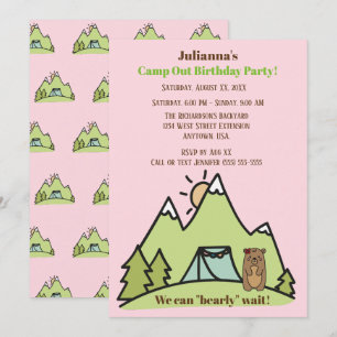 Convite Podemos Esperar Festa de aniversário De Acampament
