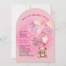 Convite Podemos esperar muito chá de fraldas de hydrangea